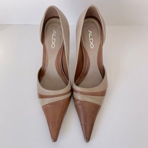 Aldo Two-Toned Tan Heels - 37